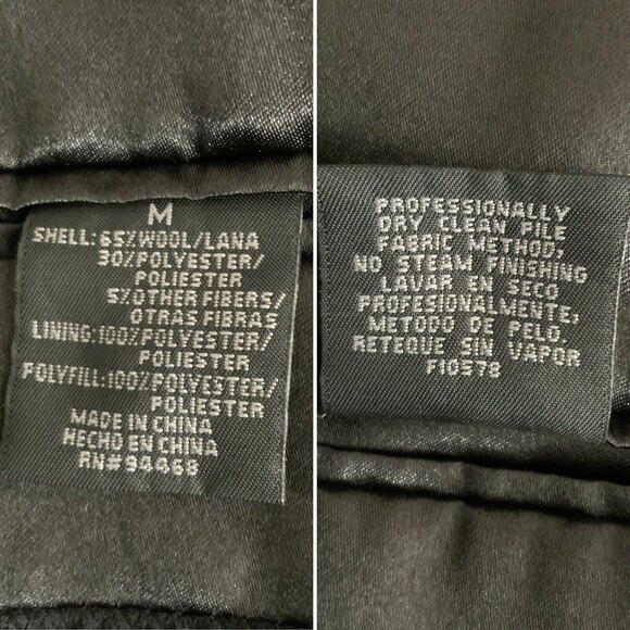 J. Ferrar Jacket Men Size M Black Long Sleeve Wool Blend Button Front - Picture 3 of 16